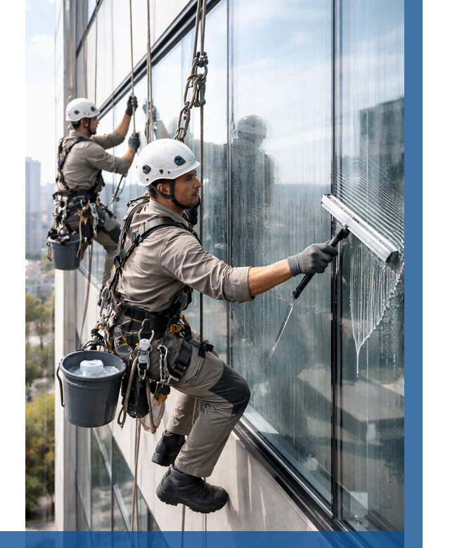 Мойка окон альпинистами в Протвине от 4579 р. | ВЫСОТНИК-Прн