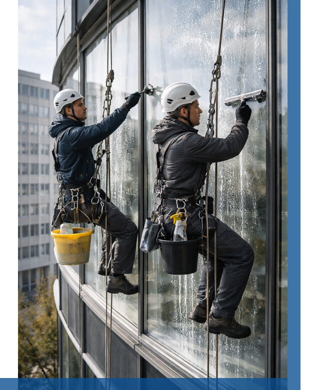 Мойка панорамных окон в Протвине от 356 р. заказать у ВЫСОТНИК-Прн