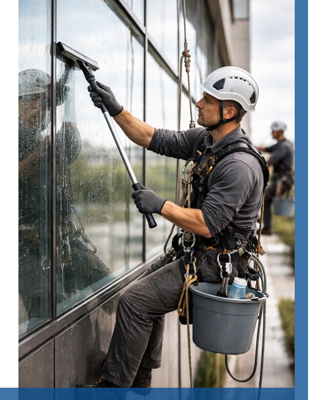 Мойка стеклянных фасадов в Протвине от 204 р. | ВЫСОТНИК-Прн