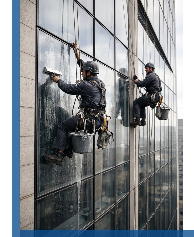 Профессиональная мойка стеклянных фасадов зданий в Протвине