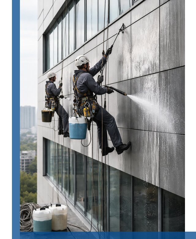 Профессиональная мойка вентилируемых фасадов в Протвине