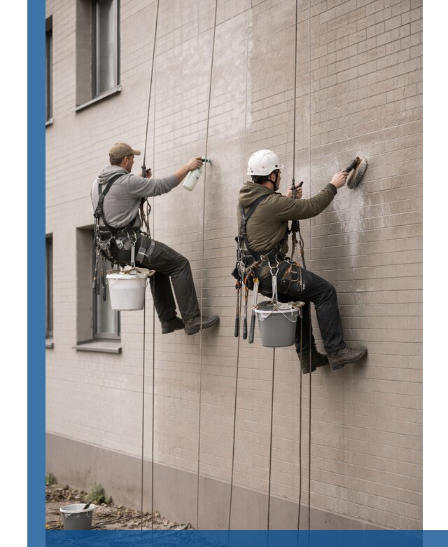 Удаление высолов с фасада зданий в Протвине без повреждений и следов