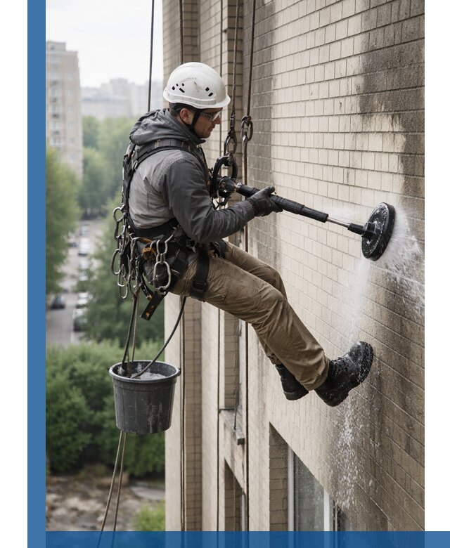 Очистка фасада от копоти в Протвине профессионально и безопасно