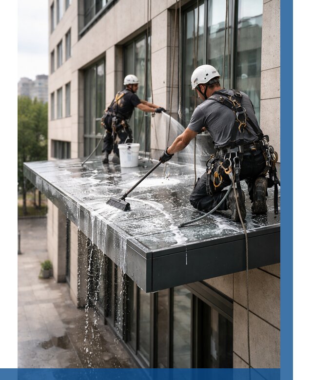 Мойка козырьков и навесов в Протвине от 3561 р. | ВЫСОТНИК-Прн