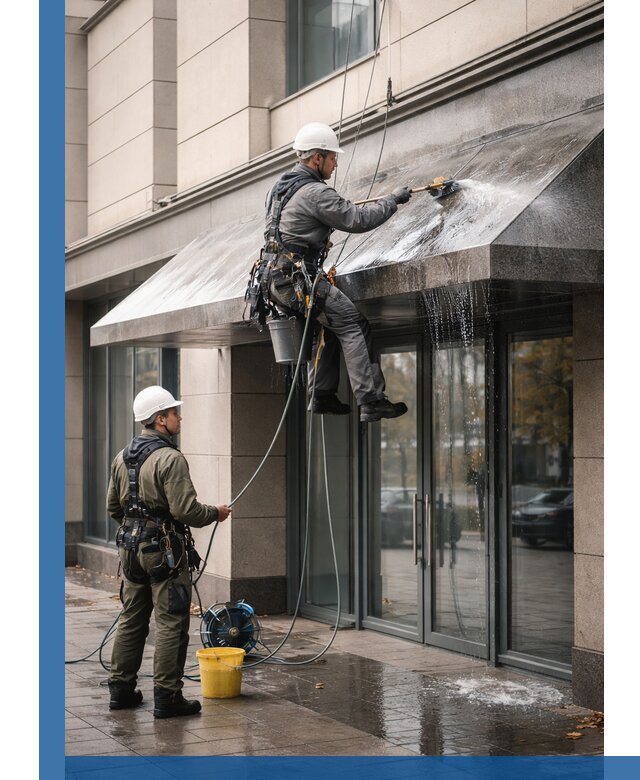 Профессиональная мойка козырьков и навесов в Протвине