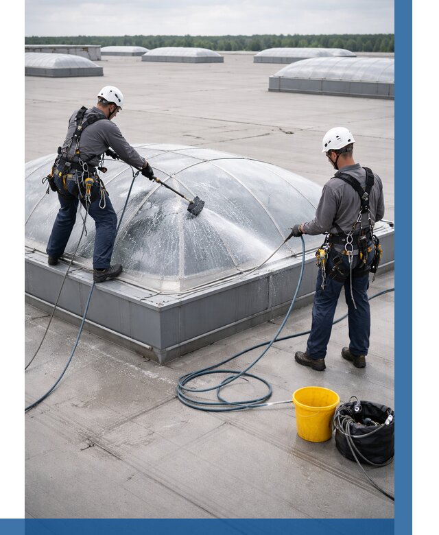 Мойка зенитных фонарей в Протвине, заказать от 4579 р. | ВЫСОТНИК-Прн