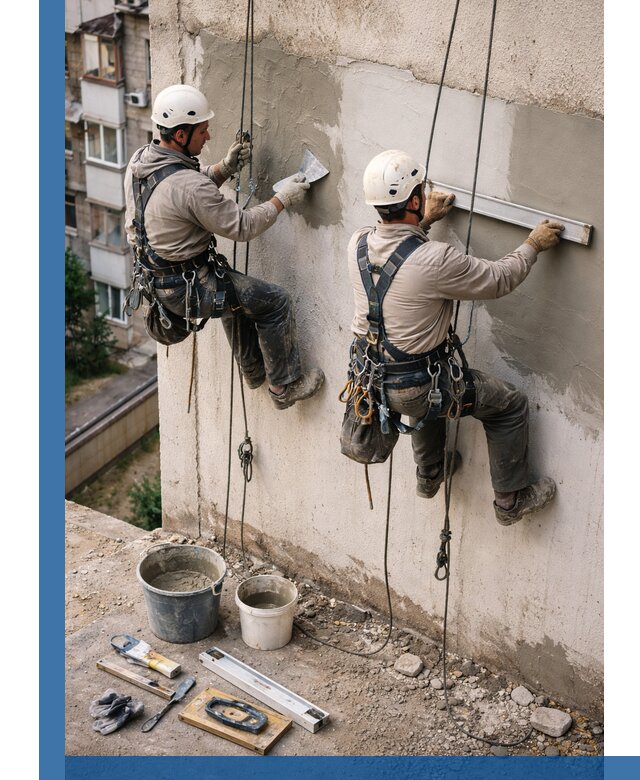 Комплексный ремонт штукатурного фасада с гарантией в Протвине