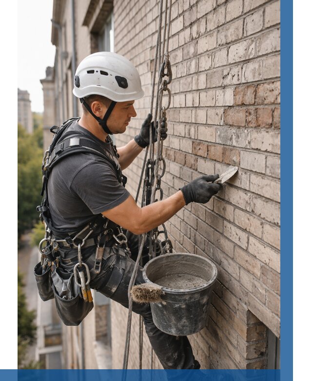 Ремонт кирпичной кладки фасада в Протвине от 1832 р. | ВЫСОТНИК-Прн