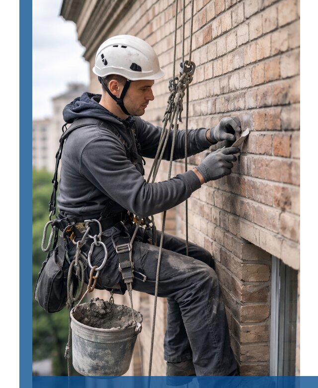 Качественный ремонт кирпичной кладки фасада в Протвине с гарантией