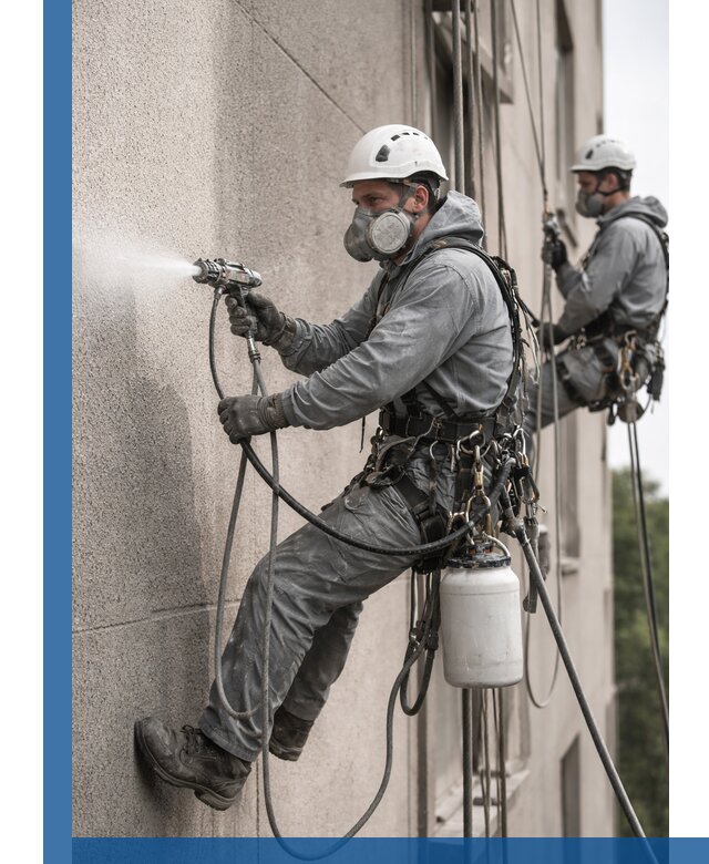 Безвоздушная покраска фасадов зданий в Протвине профессионально