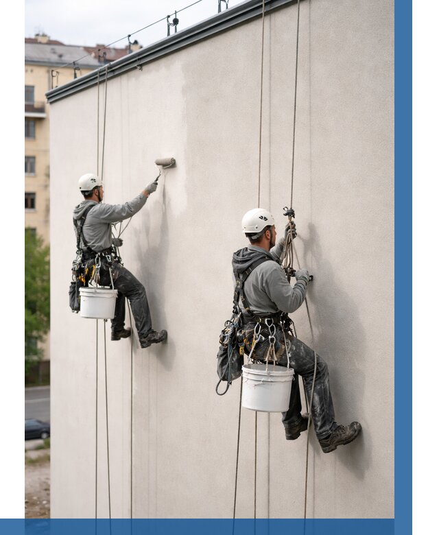 Покраска оштукатуренного фасада в Протвине от 326 р. | ВЫСОТНИК-Прн