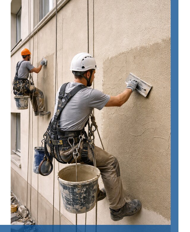 Декоративная штукатурка фасада в Протвине от 1221 р. | ВЫСОТНИК-Прн