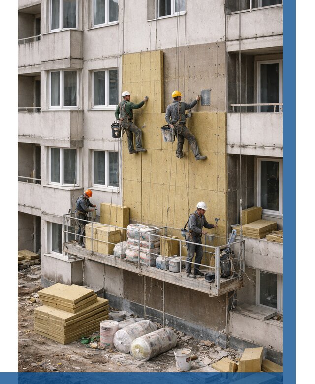 Утепление фасада минватой в Протвине от 1526 р. | ВЫСОТНИК-Прн