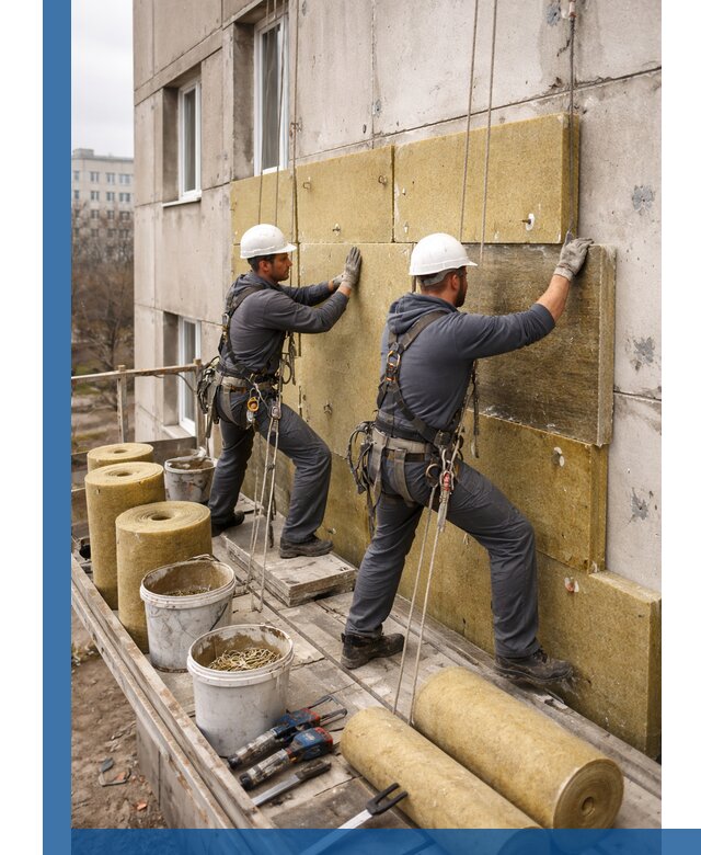 Утепление фасада минватой в Протвине под ключ с гарантией