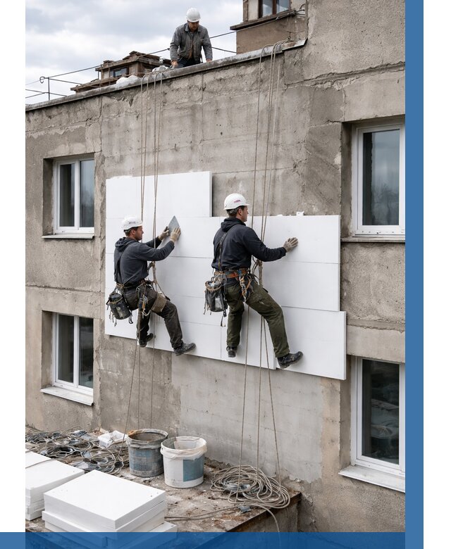 Утепление фасада пенополистиролом в Протвине от 1832 р. | ВЫСОТНИК-Прн