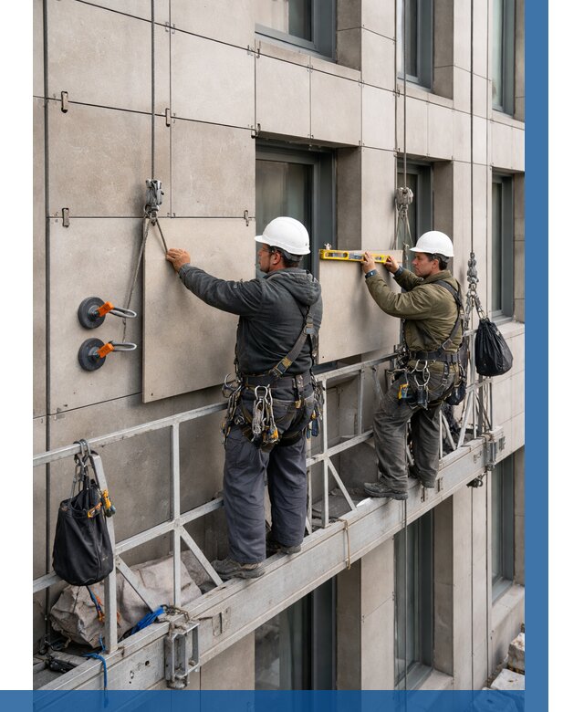 Монтаж керамогранита на фасад в Протвине от 2544 р. | ВЫСОТНИК-Прн