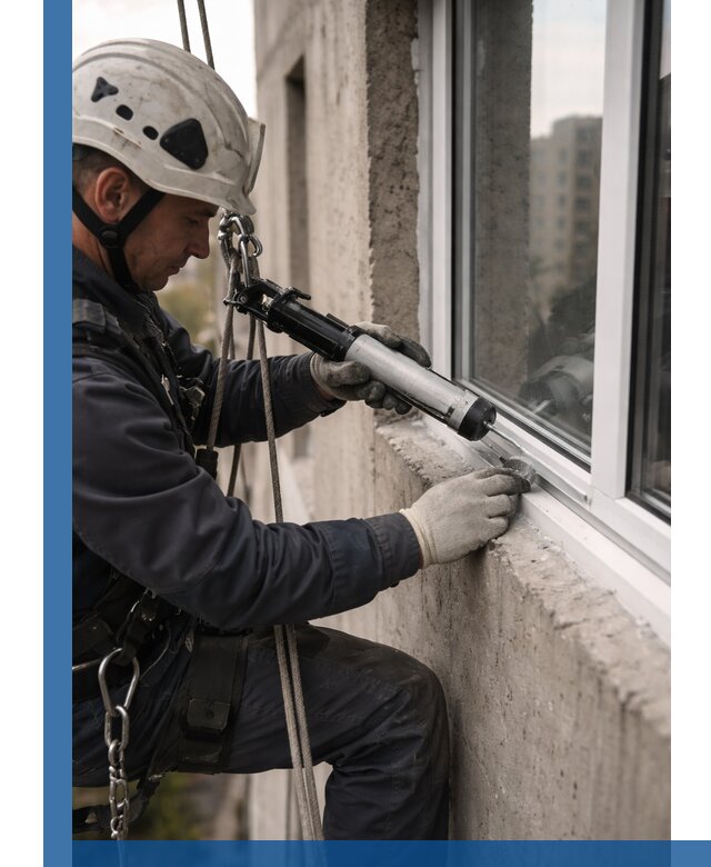 Герметизация оконных швов снаружи в Протвине профессионально