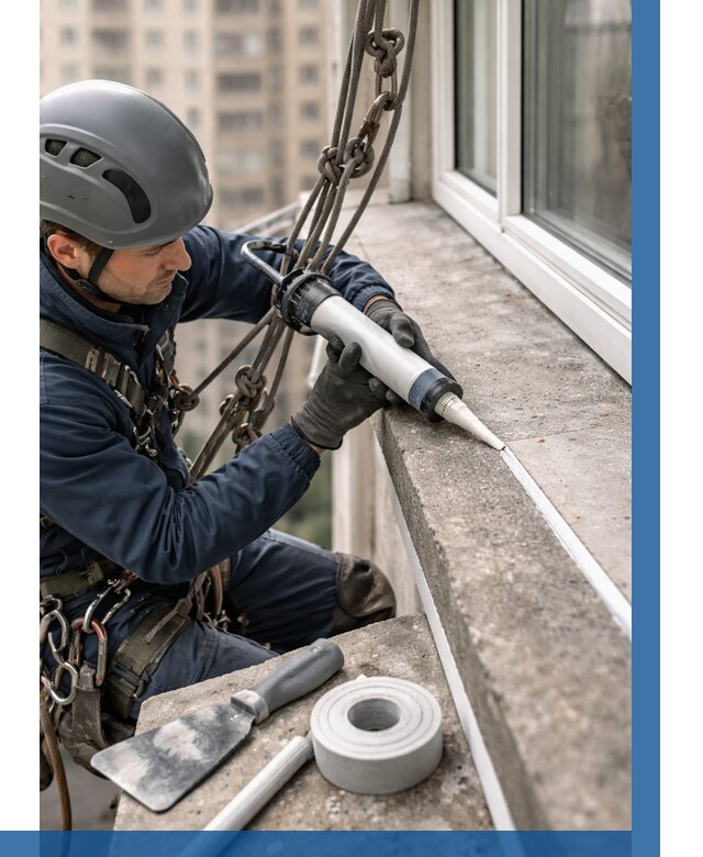 Герметизация балконного козырька в Протвине от 4579 р. | ВЫСОТНИК-Прн