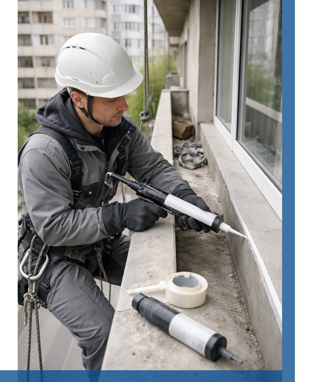 Герметизация швов лоджии в Протвине от 4579 р. | ВЫСОТНИК-Прн