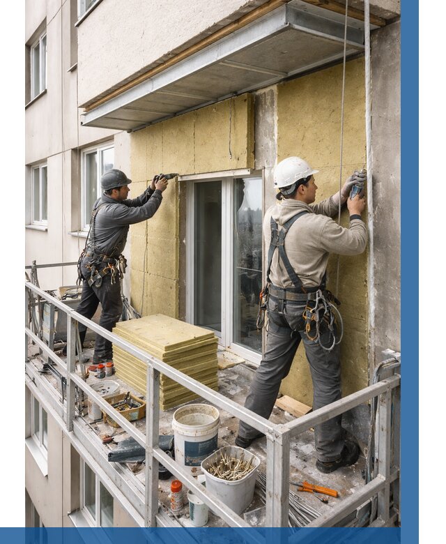 Утепление балкона снаружи в Протвине от 1628 р. под ключ ВЫСОТНИК-Прн