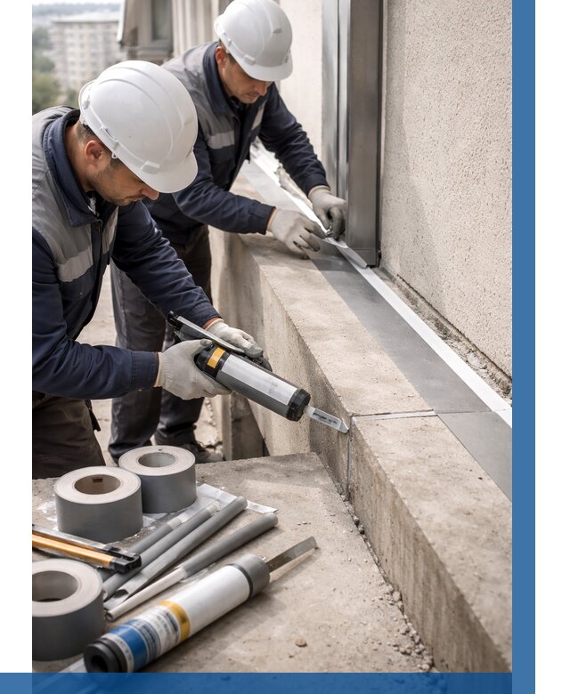 Герметизация примыкания балкона в Протвине от 4579 р. | ВЫСОТНИК-Прн