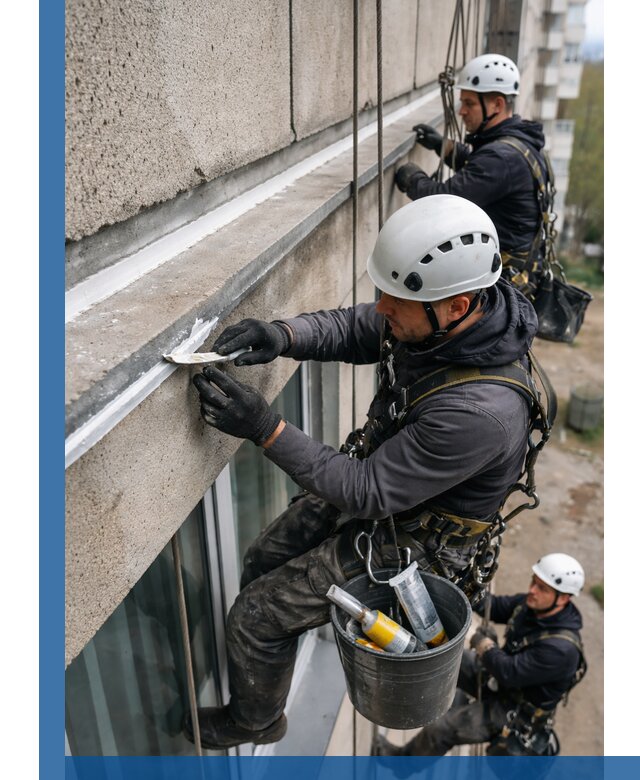 Герметизация примыкания балкона в Протвине под ключ с гарантией