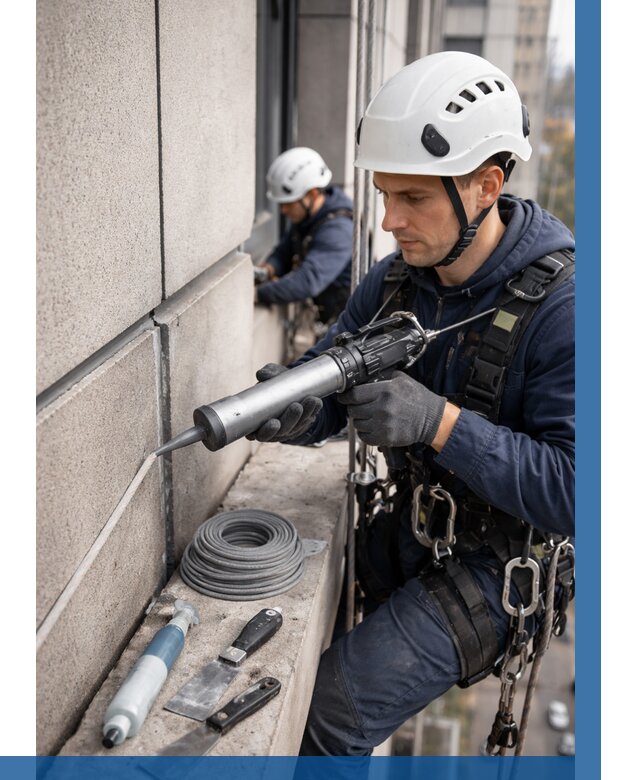 Герметизация деформационных швов фасада в Протвине от 712 | ВЫСОТНИК-Прн