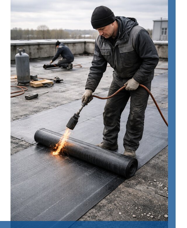 Ремонт наплавляемой кровли в Протвине от 712 р. | ВЫСОТНИК-Прн