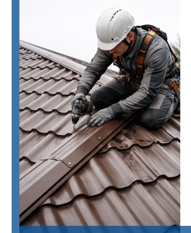 Ремонт металлочерепицы на крыше в Протвине профессионально