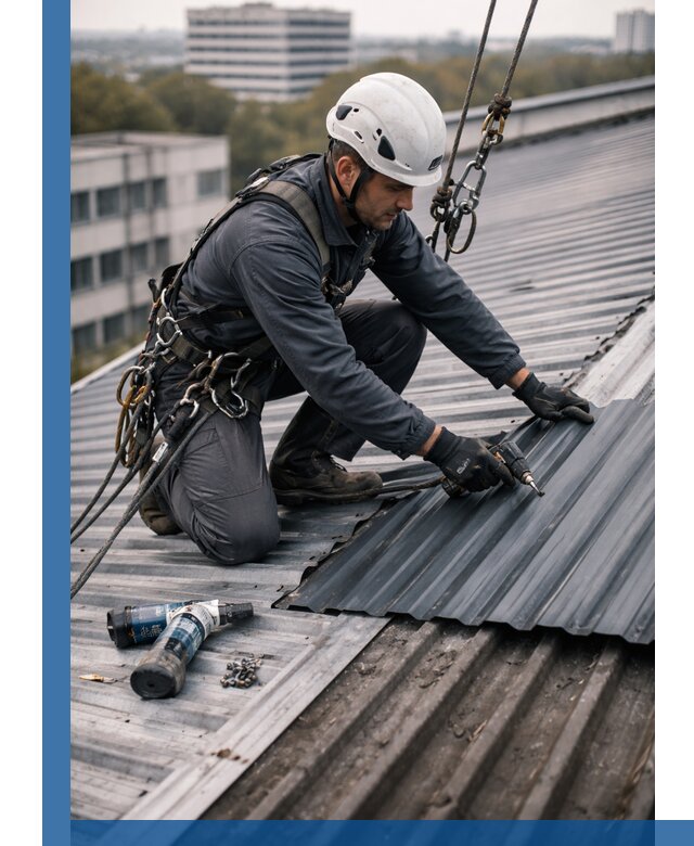 Ремонт профнастила на кровле в Протвине, работы под ключ