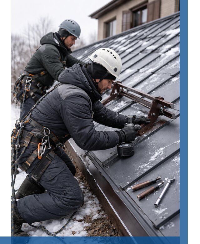 Монтаж снегозадержателей в Протвине от 458 р. | ВЫСОТНИК-Прн