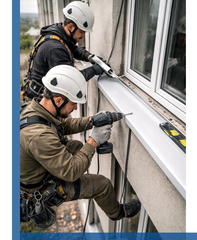 Профессиональный монтаж оконных отливов и отведения воды в Протвине