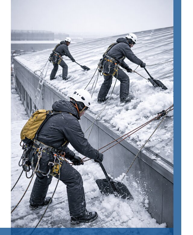 Очистка навесов от снега в Протвине от 4579 р. | ВЫСОТНИК-Прн