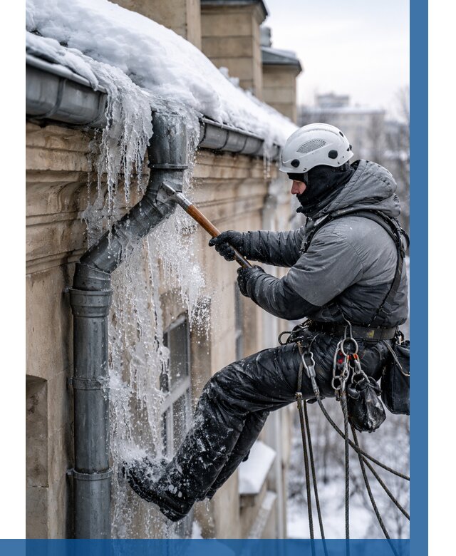Очистка водостоков от льда в Протвине от 3561 р. | ВЫСОТНИК-Прн