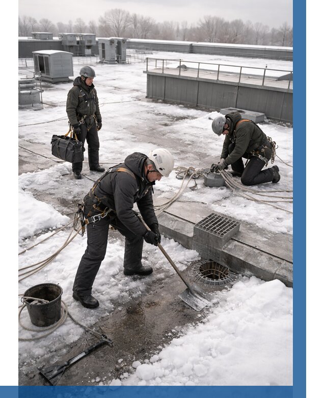 Абонентское обслуживание кровли зимой в Протвине от 8140 р. | ВЫСОТНИК-Прн