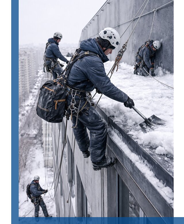 Абонентское обслуживание кровли зимой в Протвине регулярный уход