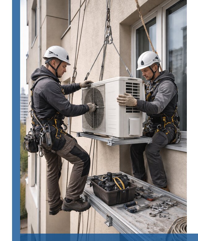 Перенос внешнего блока кондиционера в Протвине с монтажом и крепежом