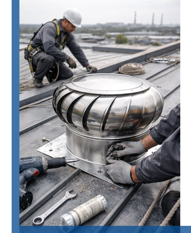 Установка дефлекторов на кровле в Протвине профессионально