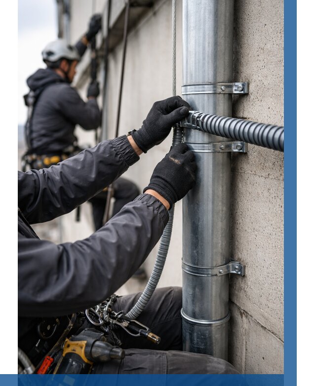 Монтаж гофры для кабеля в Протвине от 305 р. | ВЫСОТНИК-Прн