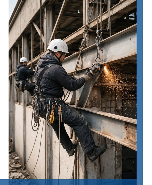 Демонтаж металлоконструкций на высоте в Протвине от 6614р. |ВЫСОТНИК-Прн