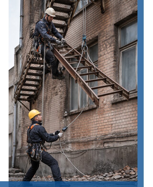 Демонтаж пожарной лестницы в Протвине от 12210 р. | ВЫСОТНИК-Прн