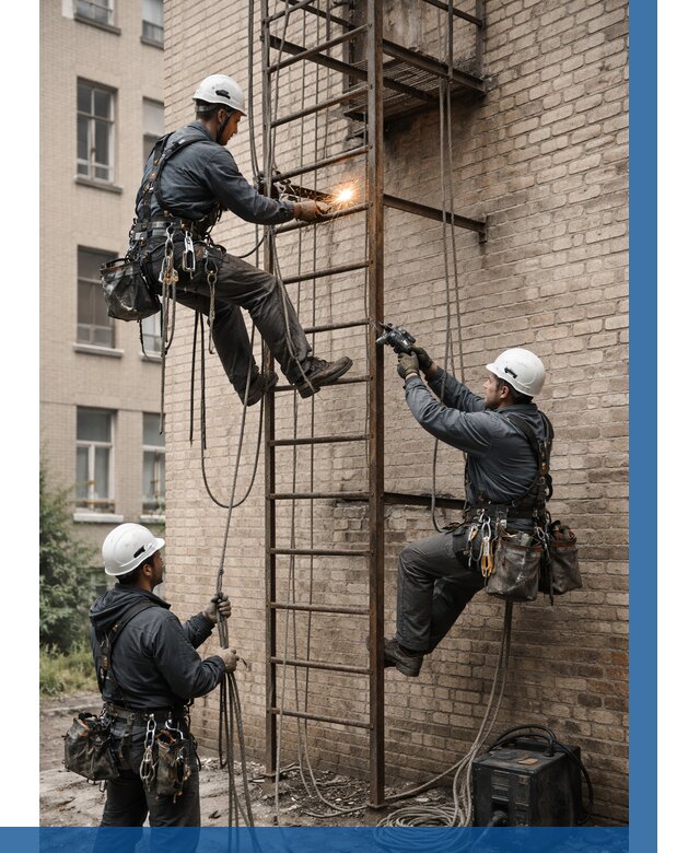 Ремонт пожарной лестницы в Протвине от 7631 р. | ВЫСОТНИК-Прн