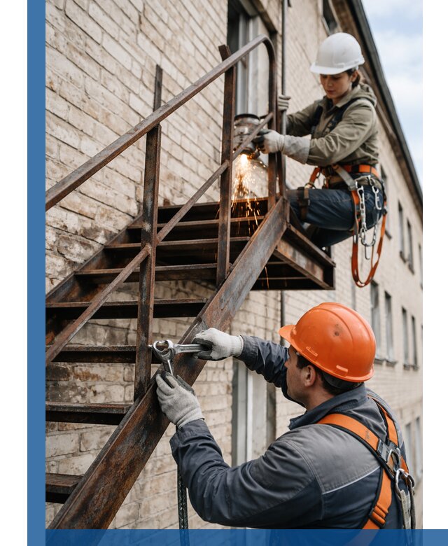 Ремонт и восстановление пожарных лестниц с выездом в Протвине