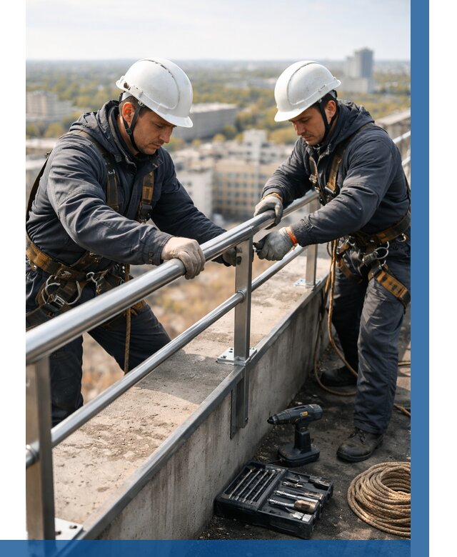 Монтаж перил на высоте в Протвине от 2544 р. | ВЫСОТНИК-Прн