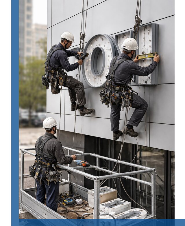 Профессиональный монтаж световых букв в Протвине под ключ