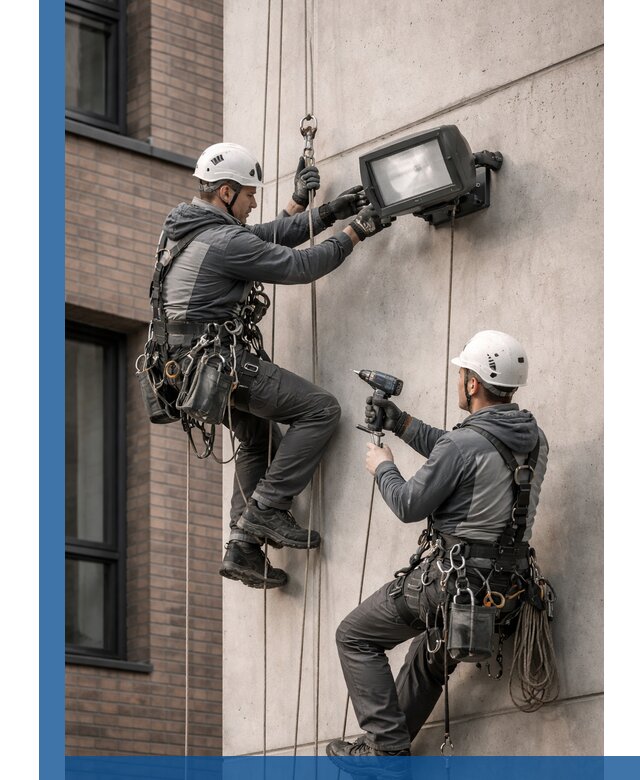 Профессиональный монтаж фасадных прожекторов в Протвине под ключ