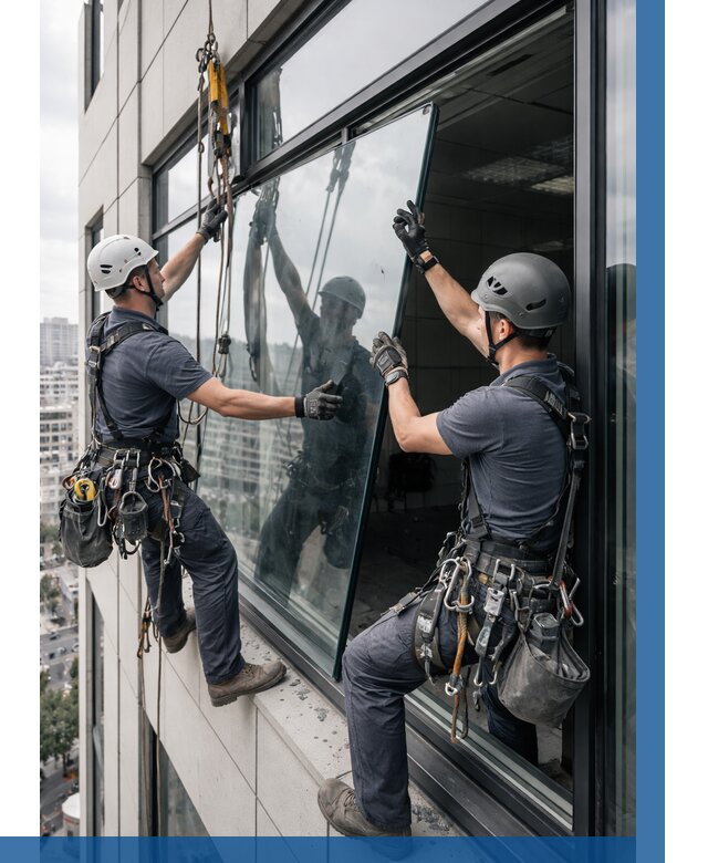 Замена стеклопакетов на высоте в Протвине от 5596 р. | ВЫСОТНИК-Прн