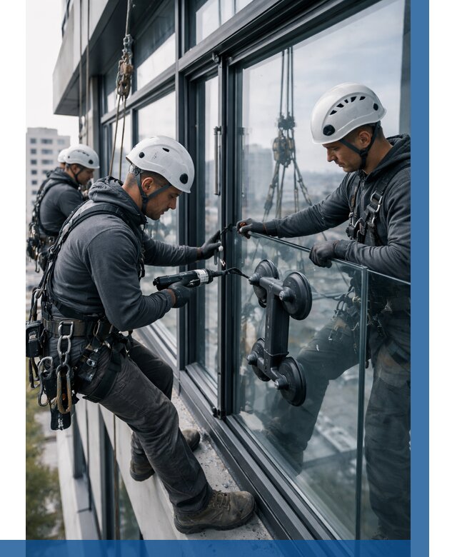 Витражное остекление зданий в Протвине от 3561 р. | ВЫСОТНИК-Прн