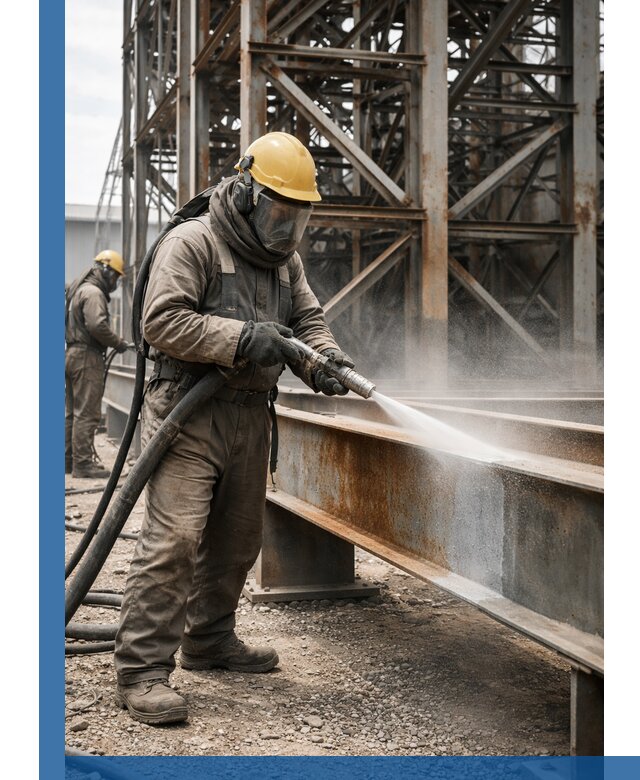 Пескоструйная очистка металлоконструкций в Протвине промышленная