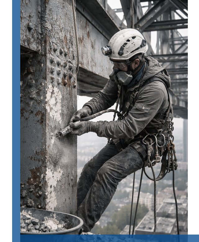 Удаление старой краски с металлических конструкций в Протвине